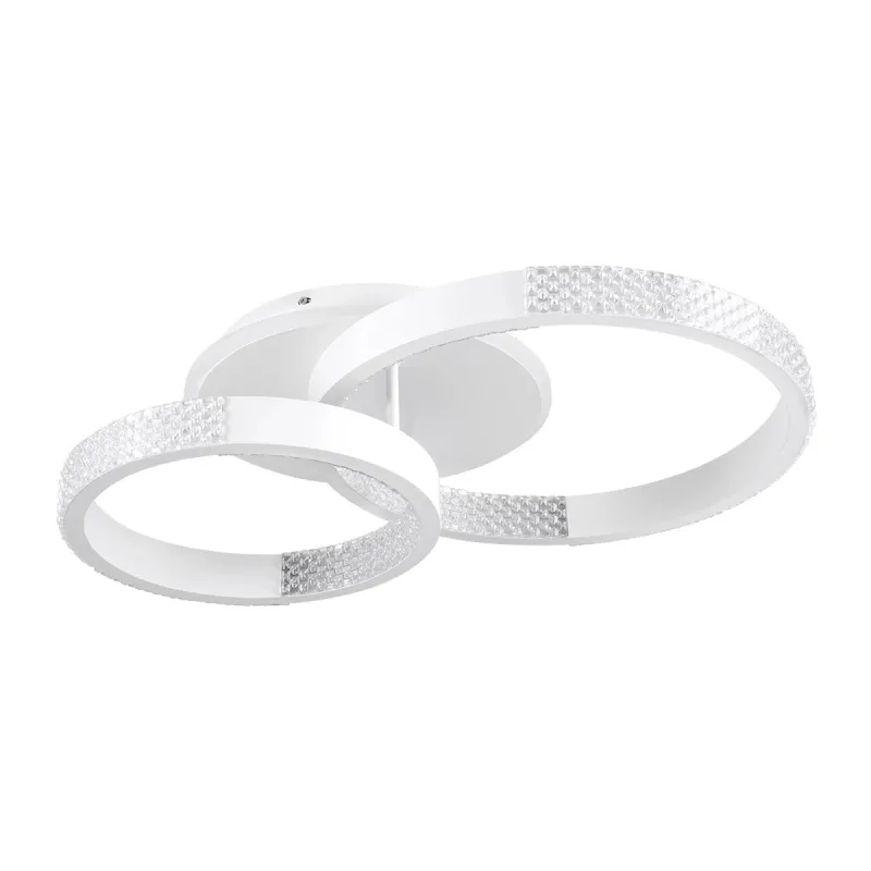 kelvo® DIAMOND KLV-101-0224 Φωτιστικό Οροφής LED 67W 6700lm 360° AC 220-240V IP20 Ρυθμιζόμενο Λευκό CCT με Χειριστήριο από 2700K έως 6000K Dimmable - Lumileds SMD Chip - Λευκό Ματ - Μ60 x Π40 x Υ14cm - 3 Χρόνια Εγγύηση