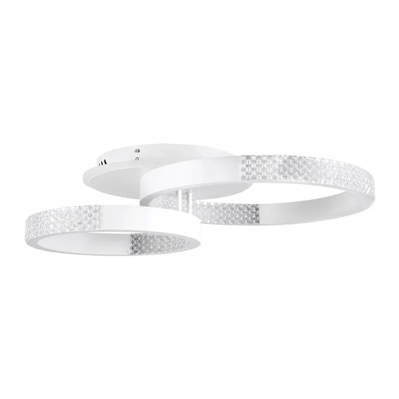 kelvo® DIAMOND KLV-101-0224 Φωτιστικό Οροφής LED 67W 6700lm 360° AC 220-240V IP20 Ρυθμιζόμενο Λευκό CCT με Χειριστήριο από 2700K έως 6000K Dimmable - Lumileds SMD Chip - Λευκό Ματ - Μ60 x Π40 x Υ14cm - 3 Χρόνια Εγγύηση