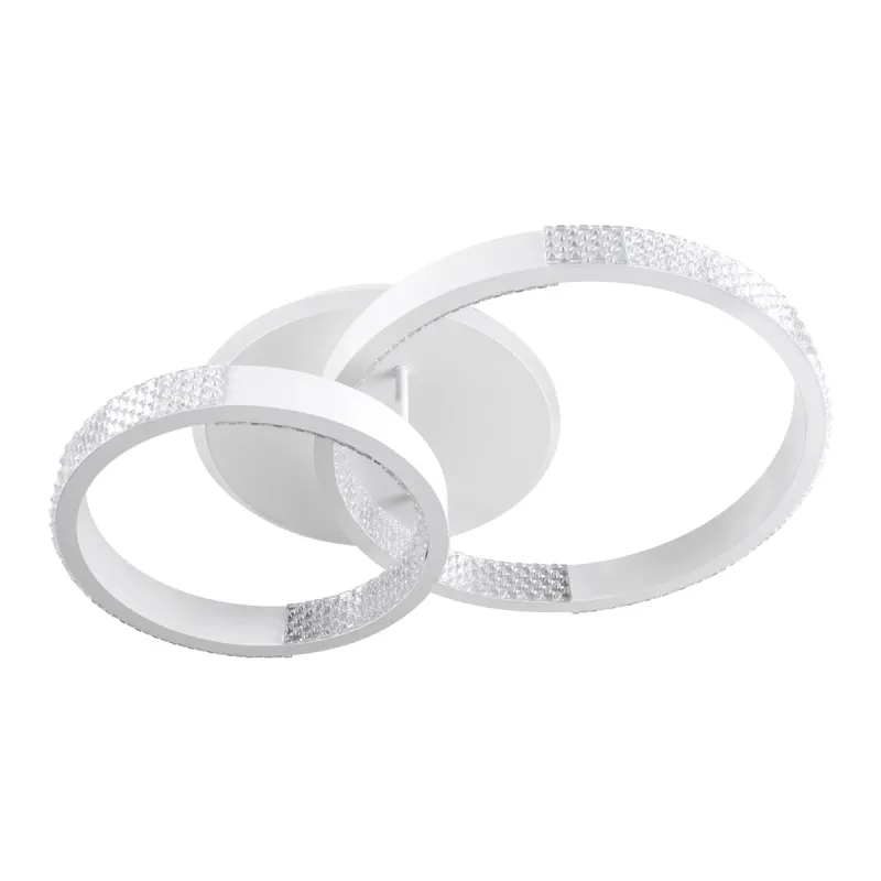 kelvo® DIAMOND KLV-101-0224 Φωτιστικό Οροφής LED 67W 6700lm 360° AC 220-240V IP20 Ρυθμιζόμενο Λευκό CCT με Χειριστήριο από 2700K έως 6000K Dimmable - Lumileds SMD Chip - Λευκό Ματ - Μ60 x Π40 x Υ14cm - 3 Χρόνια Εγγύηση