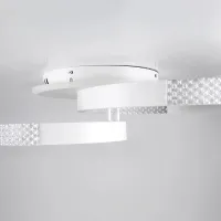 kelvo® DIAMOND KLV-101-0224 Φωτιστικό Οροφής LED 67W 6700lm 360° AC 220-240V IP20 Ρυθμιζόμενο Λευκό CCT με Χειριστήριο από 2700K έως 6000K Dimmable - Lumileds SMD Chip - Λευκό Ματ - Μ60 x Π40 x Υ14cm - 3 Χρόνια Εγγύηση
