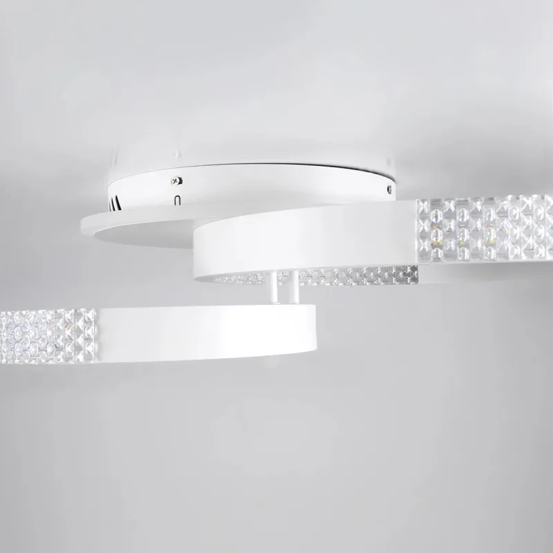 kelvo® DIAMOND KLV-101-0224 Φωτιστικό Οροφής LED 67W 6700lm 360° AC 220-240V IP20 Ρυθμιζόμενο Λευκό CCT με Χειριστήριο από 2700K έως 6000K Dimmable - Lumileds SMD Chip - Λευκό Ματ - Μ60 x Π40 x Υ14cm - 3 Χρόνια Εγγύηση
