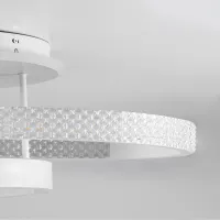 kelvo® DIAMOND KLV-101-0227 Φωτιστικό Οροφής LED 100W 10000lm 360° AC 220-240V IP20 Ρυθμιζόμενο Λευκό CCT με Χειριστήριο από 2700K έως 6000K Dimmable - Lumileds SMD Chip - Λευκό Ματ - Μ80 x Π50 x Υ20cm - 3 Χρόνια Εγγύηση