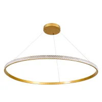 kelvo® DIAMOND KLV-101-0234 Κρεμαστό Φωτιστικό Οροφής LED 75W 7500lm 180° AC 220-240V IP20 Ρυθμιζόμενο Λευκό CCT με Χειριστήριο από 2700K έως 6000K Dimmable - Lumileds SMD Chip - Χρυσό Πλατίνα - Μ100 x Π100 x Υ3cm - 3 Χρόνια Εγγύηση