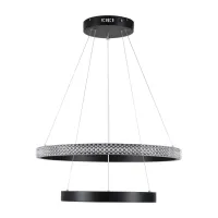 kelvo® DIAMOND KLV-101-0235-V2 Κρεμαστό Φωτιστικό Οροφής LED 75W 7500lm 360° AC 220-240V IP20 Ρυθμιζόμενο Λευκό CCT με Χειριστήριο από 2700K έως 6000K Dimmable - Lumileds SMD Chip - Μαύρο Ματ - Μ60 x Π60 x Υ40cm - 3 Χρόνια Εγγύηση