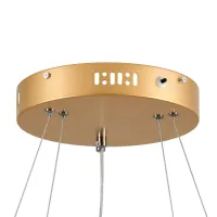 kelvo® DIAMOND KLV-101-0236-V2 Κρεμαστό Φωτιστικό Οροφής LED 75W 7500lm 360° AC 220-240V IP20 Ρυθμιζόμενο Λευκό CCT με Χειριστήριο από 2700K έως 6000K Dimmable - Lumileds SMD Chip - Χρυσό Πλατίνα - Μ60 x Π60 x Υ40cm - 3 Χρόνια Εγγύηση