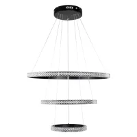 kelvo® DIAMOND KLV-101-0237 Κρεμαστό Φωτιστικό Οροφής LED 100W 10000lm 180° AC 220-240V IP20 Ρυθμιζόμενο Λευκό CCT με Χειριστήριο από 2700K έως 6000K Dimmable - Lumileds SMD Chip - Μαύρο Ματ - Μ60 x Π60 x Υ60cm - 3 Χρόνια Εγγύηση
