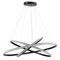 kelvo® DIAMOND KLV-101-0241-V2 Κρεμαστό Φωτιστικό Οροφής LED 150W 15000lm 180° AC 220-240V IP20 Ρυθμιζόμενο Λευκό CCT με Χειριστήριο από 2700K έως 6000K Dimmable - Lumileds SMD Chip - Μαύρο Ματ - Μ100 x Π100 x Υ100cm - 3 Χρόνια Εγγύηση