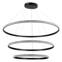 kelvo® DIAMOND KLV-101-0241-V2 Κρεμαστό Φωτιστικό Οροφής LED 150W 15000lm 180° AC 220-240V IP20 Ρυθμιζόμενο Λευκό CCT με Χειριστήριο από 2700K έως 6000K Dimmable - Lumileds SMD Chip - Μαύρο Ματ - Μ100 x Π100 x Υ100cm - 3 Χρόνια Εγγύηση