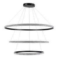 kelvo® DIAMOND KLV-101-0241-V2 Κρεμαστό Φωτιστικό Οροφής LED 150W 15000lm 180° AC 220-240V IP20 Ρυθμιζόμενο Λευκό CCT με Χειριστήριο από 2700K έως 6000K Dimmable - Lumileds SMD Chip - Μαύρο Ματ - Μ100 x Π100 x Υ100cm - 3 Χρόνια Εγγύηση