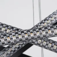 kelvo® DIAMOND KLV-101-0241-V2 Κρεμαστό Φωτιστικό Οροφής LED 150W 15000lm 180° AC 220-240V IP20 Ρυθμιζόμενο Λευκό CCT με Χειριστήριο από 2700K έως 6000K Dimmable - Lumileds SMD Chip - Μαύρο Ματ - Μ100 x Π100 x Υ100cm - 3 Χρόνια Εγγύηση