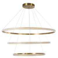 kelvo® DIAMOND KLV-101-0242-V2 Κρεμαστό Φωτιστικό Οροφής LED 150W 15000lm 180° AC 220-240V IP20 Ρυθμιζόμενο Λευκό CCT με Χειριστήριο από 2700K έως 6000K Dimmable - Lumileds SMD Chip - Χρυσό Πλατίνα - Μ100 x Π100 x Υ100cm - 3 Χρόνια Εγγύηση