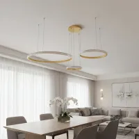 kelvo® DIAMOND KLV-101-0244 Κρεμαστό Φωτιστικό Οροφής LED 100W 10000lm 180° AC 220-240V IP20 Ρυθμιζόμενο Λευκό CCT με Χειριστήριο από 2700K έως 6000K Dimmable - Lumileds SMD Chip - Χρυσό Πλατίνα - Μ110 x Π110 x Υ60cm - 3 Χρόνια Εγγύηση
