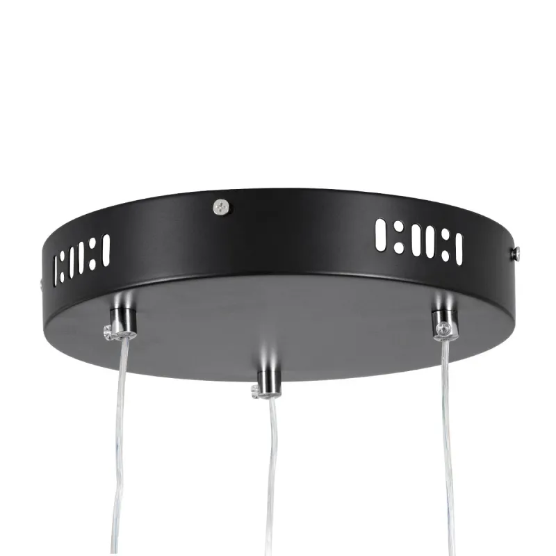 kelvo® DIAMOND KLV-101-0245 Κρεμαστό Φωτιστικό Οροφής LED 150W 15000lm 180° AC 220-240V IP20 Ρυθμιζόμενο Λευκό CCT με Χειριστήριο από 2700K έως 6000K Dimmable - Lumileds SMD Chip - Μαύρο Ματ - Μ170 x Π170 x Υ60cm - 3 Χρόνια Εγγύηση