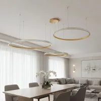 kelvo® DIAMOND KLV-101-0246 Κρεμαστό Φωτιστικό Οροφής LED 150W 15000lm 180° AC 220-240V IP20 Ρυθμιζόμενο Λευκό CCT με Χειριστήριο από 2700K έως 6000K Dimmable - Lumileds SMD Chip - Χρυσό Πλατίνα - Μ170 x Π170 x Υ60cm - 3 Χρόνια Εγγύηση