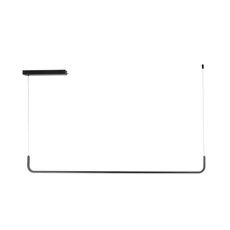 kelvo® LINARIA KLV-101-0255 Κρεμαστό Φωτιστικό Οροφής LED 36W 3600lm 180° AC 220-240V IP20 Ρυθμιζόμενο Λευκό CCT με Χειριστήριο από 2700K έως 6000K Dimmable - Lumileds SMD Chip - Μαύρο Ματ - Μ120 x Π2 x Υ10cm - 3 Χρόνια Εγγύηση