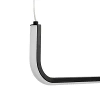 kelvo® LINARIA KLV-101-0255 Κρεμαστό Φωτιστικό Οροφής LED 36W 3600lm 180° AC 220-240V IP20 Ρυθμιζόμενο Λευκό CCT με Χειριστήριο από 2700K έως 6000K Dimmable - Lumileds SMD Chip - Μαύρο Ματ - Μ120 x Π2 x Υ10cm - 3 Χρόνια Εγγύηση