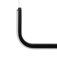 kelvo® LINARIA KLV-101-0255 Κρεμαστό Φωτιστικό Οροφής LED 36W 3600lm 180° AC 220-240V IP20 Ρυθμιζόμενο Λευκό CCT με Χειριστήριο από 2700K έως 6000K Dimmable - Lumileds SMD Chip - Μαύρο Ματ - Μ120 x Π2 x Υ10cm - 3 Χρόνια Εγγύηση