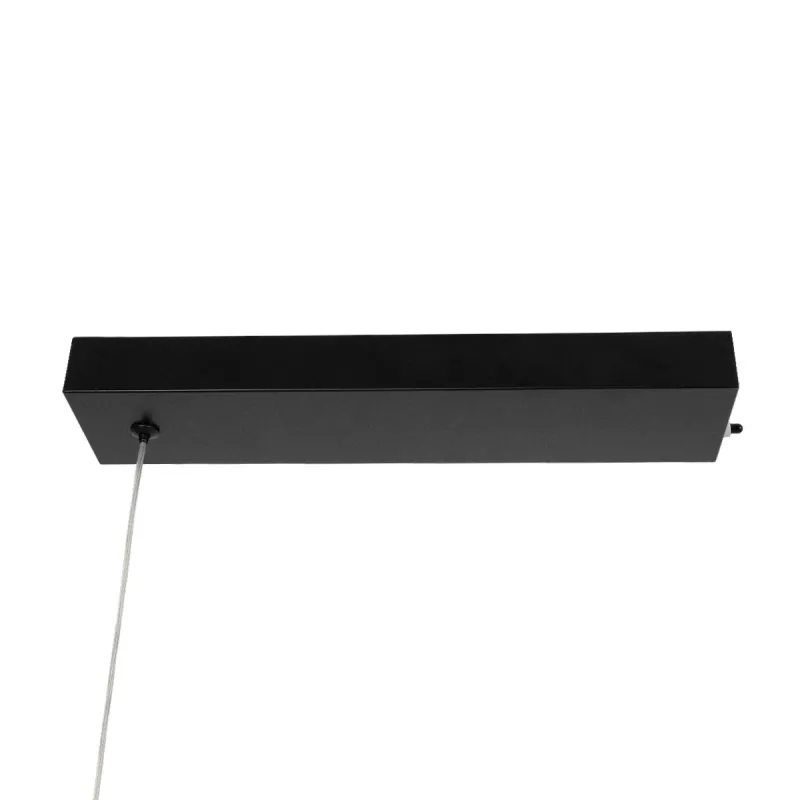 kelvo® LINARIA KLV-101-0255 Κρεμαστό Φωτιστικό Οροφής LED 36W 3600lm 180° AC 220-240V IP20 Ρυθμιζόμενο Λευκό CCT με Χειριστήριο από 2700K έως 6000K Dimmable - Lumileds SMD Chip - Μαύρο Ματ - Μ120 x Π2 x Υ10cm - 3 Χρόνια Εγγύηση