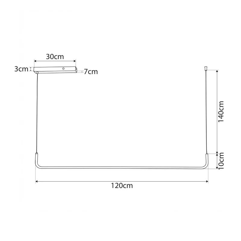 kelvo® LINARIA KLV-101-0256 Κρεμαστό Φωτιστικό Οροφής LED 36W 3600lm 180° AC 220-240V IP20 Ρυθμιζόμενο Λευκό CCT με Χειριστήριο από 2700K έως 6000K Dimmable - Lumileds SMD Chip - Λευκό Ματ - Μ120 x Π2 x Υ12cm - 3 Χρόνια Εγγύηση