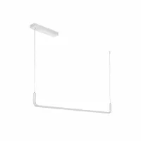 kelvo® LINARIA KLV-101-0256 Κρεμαστό Φωτιστικό Οροφής LED 36W 3600lm 180° AC 220-240V IP20 Ρυθμιζόμενο Λευκό CCT με Χειριστήριο από 2700K έως 6000K Dimmable - Lumileds SMD Chip - Λευκό Ματ - Μ120 x Π2 x Υ12cm - 3 Χρόνια Εγγύηση