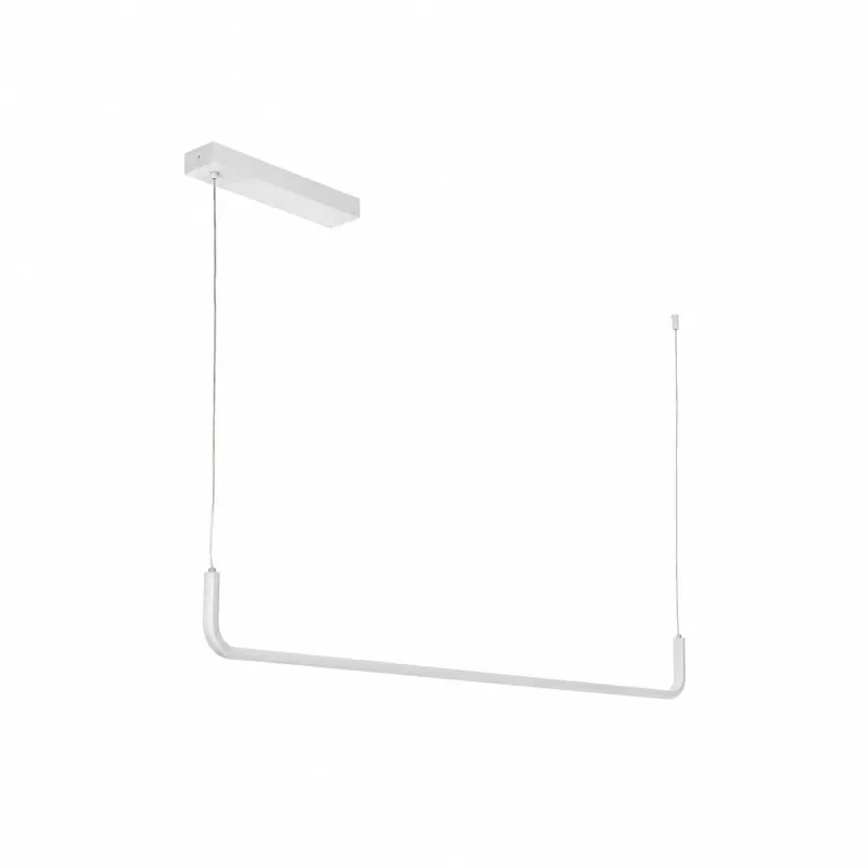 kelvo® LINARIA KLV-101-0256 Κρεμαστό Φωτιστικό Οροφής LED 36W 3600lm 180° AC 220-240V IP20 Ρυθμιζόμενο Λευκό CCT με Χειριστήριο από 2700K έως 6000K Dimmable - Lumileds SMD Chip - Λευκό Ματ - Μ120 x Π2 x Υ12cm - 3 Χρόνια Εγγύηση