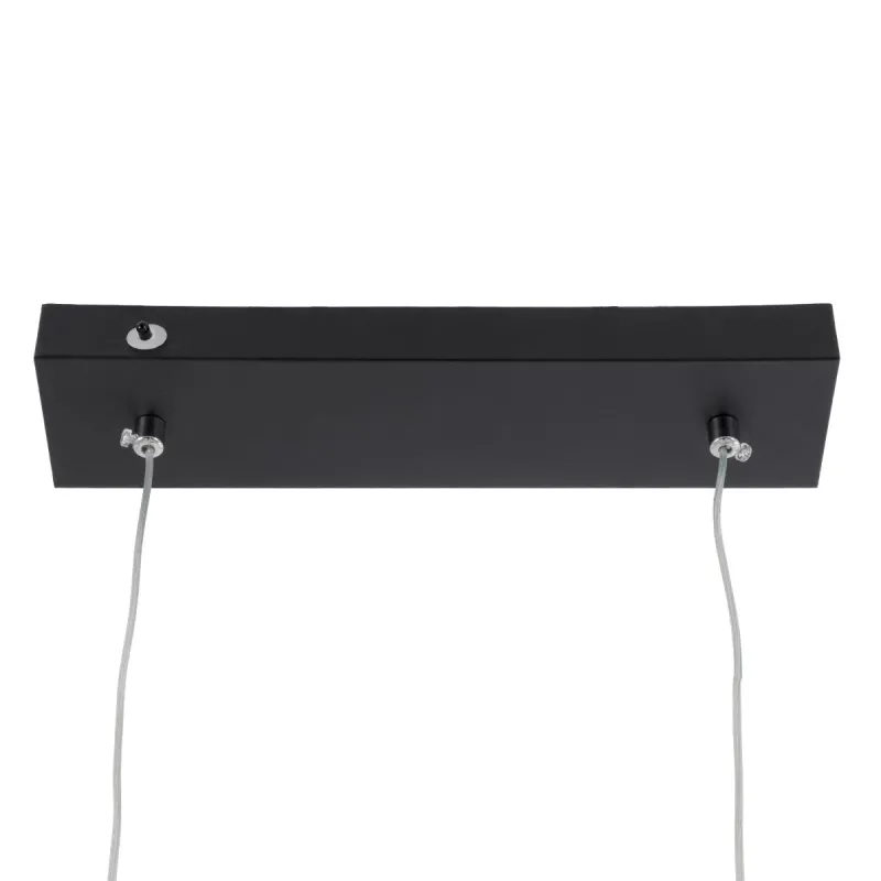 kelvo® LINARIA KLV-101-0258 Κρεμαστό Φωτιστικό Οροφής LED 72W 7200lm 180° AC 220-240V IP20 Ρυθμιζόμενο Λευκό CCT με Χειριστήριο από 2700K έως 6000K Dimmable - Lumileds SMD Chip - Μαύρο Ματ - Μ130 x Π4 x Υ25cm - 3 Χρόνια Εγγύηση
