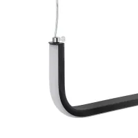 kelvo® LINARIA KLV-101-0258-V2 Κρεμαστό Φωτιστικό Οροφής LED 72W 7200lm 180° AC 220-240V IP20 Ρυθμιζόμενο Λευκό CCT με Χειριστήριο από 2700K έως 6000K Dimmable - Lumileds SMD Chip - Μαύρο Ματ - Μ220 x Π4 x Υ25cm - 3 Χρόνια Εγγύηση