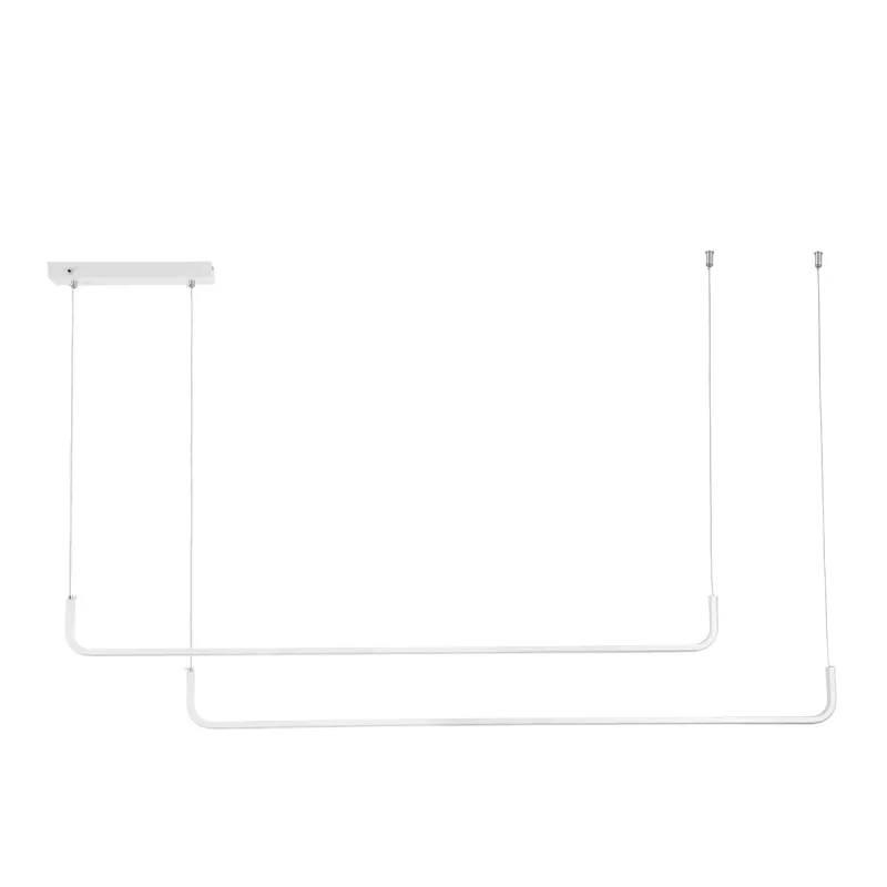 kelvo® LINARIA KLV-101-0259-V2 Κρεμαστό Φωτιστικό Οροφής LED 72W 7200lm 180° AC 220-240V IP20 Ρυθμιζόμενο Λευκό CCT με Χειριστήριο από 2700K έως 6000K Dimmable - Lumileds SMD Chip - Λευκό Ματ - Μ220 x Π4 x Υ25cm - 3 Χρόνια Εγγύηση