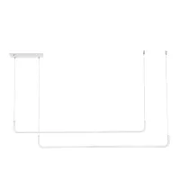 kelvo® LINARIA KLV-101-0259-V2 Κρεμαστό Φωτιστικό Οροφής LED 72W 7200lm 180° AC 220-240V IP20 Ρυθμιζόμενο Λευκό CCT με Χειριστήριο από 2700K έως 6000K Dimmable - Lumileds SMD Chip - Λευκό Ματ - Μ220 x Π4 x Υ25cm - 3 Χρόνια Εγγύηση