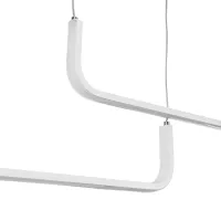 kelvo® LINARIA KLV-101-0259-V2 Κρεμαστό Φωτιστικό Οροφής LED 72W 7200lm 180° AC 220-240V IP20 Ρυθμιζόμενο Λευκό CCT με Χειριστήριο από 2700K έως 6000K Dimmable - Lumileds SMD Chip - Λευκό Ματ - Μ220 x Π4 x Υ25cm - 3 Χρόνια Εγγύηση