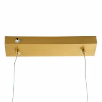 kelvo® LINARIA KLV-101-0260-V2 Κρεμαστό Φωτιστικό Οροφής LED 72W 7200lm 180° AC 220-240V IP20 Ρυθμιζόμενο Λευκό CCT με Χειριστήριο από 2700K έως 6000K Dimmable - Lumileds SMD Chip - Σατινέ Χρυσό Βούρτσας - Μ212 x Π4 x Υ20cm - 3 Χρόνια Εγγύηση