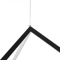 kelvo® KIBOO KLV-101-0261 Κρεμαστό Φωτιστικό Οροφής LED 36W 3600lm 360° AC 220-240V IP20 Ρυθμιζόμενο Λευκό CCT με Χειριστήριο από 2700K έως 6000K Dimmable - Lumileds SMD Chip - Μαύρο Ματ - Μ40 x Π40 x Υ40cm - 3 Χρόνια Εγγύηση