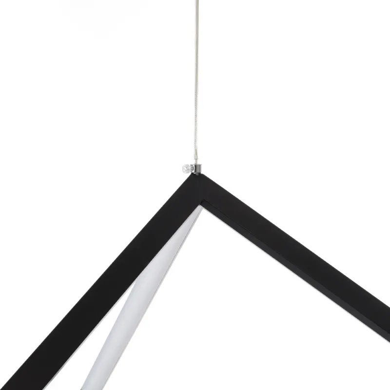 kelvo® KIBOO KLV-101-0261 Κρεμαστό Φωτιστικό Οροφής LED 36W 3600lm 360° AC 220-240V IP20 Ρυθμιζόμενο Λευκό CCT με Χειριστήριο από 2700K έως 6000K Dimmable - Lumileds SMD Chip - Μαύρο Ματ - Μ40 x Π40 x Υ40cm - 3 Χρόνια Εγγύηση
