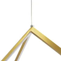 kelvo® KIBOO KLV-101-0262 Κρεμαστό Φωτιστικό Οροφής LED 36W 3600lm 360° AC 220-240V IP20 Ρυθμιζόμενο Λευκό CCT με Χειριστήριο από 2700K έως 6000K Dimmable - Lumileds SMD Chip - Χρυσό Πλατίνα - Μ40 x Π40 x Υ40cm - 3 Χρόνια Εγγύηση