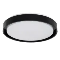 kelvo® BARCHETTA KLV-101-0265-V2 Φωτιστικό Οροφής LED 72W 7200lm 120° AC 220-240V IP20 Ρυθμιζόμενο Λευκό CCT με Χειριστήριο από 2700K έως 6000K Dimmable - Lumileds SMD Chip - Μαύρο Ματ - Μ48 x Π48 x Υ8.2cm - 3 Χρόνια Εγγύηση
