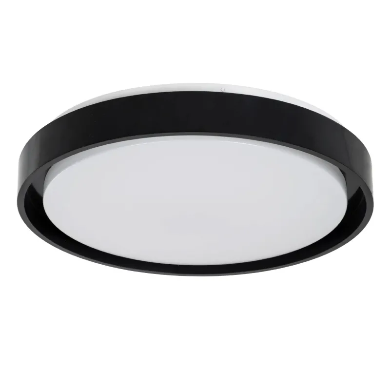 kelvo® BARCHETTA KLV-101-0265-V2 Φωτιστικό Οροφής LED 72W 7200lm 120° AC 220-240V IP20 Ρυθμιζόμενο Λευκό CCT με Χειριστήριο από 2700K έως 6000K Dimmable - Lumileds SMD Chip - Μαύρο Ματ - Μ48 x Π48 x Υ8.2cm - 3 Χρόνια Εγγύηση