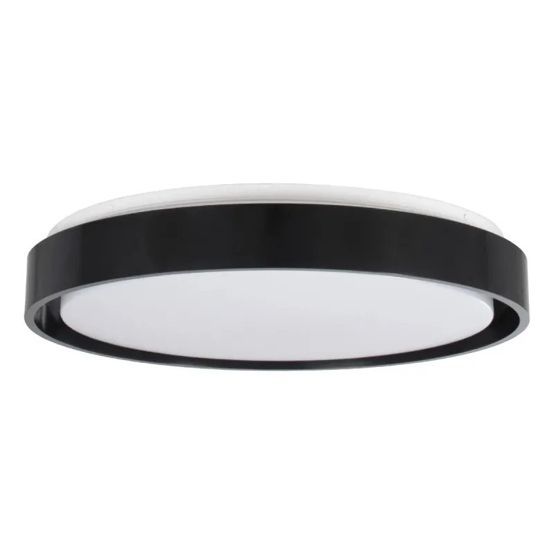 kelvo® BARCHETTA KLV-101-0265-V2 Φωτιστικό Οροφής LED 72W 7200lm 120° AC 220-240V IP20 Ρυθμιζόμενο Λευκό CCT με Χειριστήριο από 2700K έως 6000K Dimmable - Lumileds SMD Chip - Μαύρο Ματ - Μ48 x Π48 x Υ8.2cm - 3 Χρόνια Εγγύηση