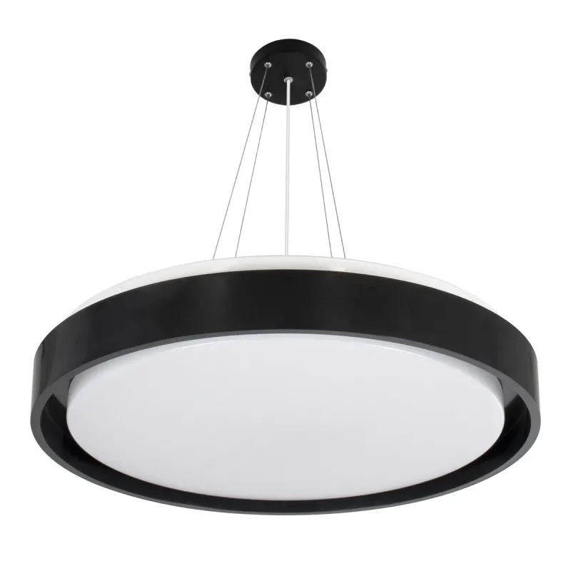 kelvo® BARCHETTA KLV-101-0265-V2 Φωτιστικό Οροφής LED 72W 7200lm 120° AC 220-240V IP20 Ρυθμιζόμενο Λευκό CCT με Χειριστήριο από 2700K έως 6000K Dimmable - Lumileds SMD Chip - Μαύρο Ματ - Μ48 x Π48 x Υ8.2cm - 3 Χρόνια Εγγύηση