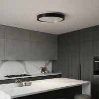 kelvo® BARCHETTA KLV-101-0266-V2 Φωτιστικό Οροφής LED 72W 7200lm 120° AC 220-240V IP20 Ρυθμιζόμενο Λευκό CCT με Χειριστήριο από 2700K έως 6000K Dimmable - Lumileds SMD Chip - Μαύρο & Σαμπανιζέ Χρυσό Ματ - Μ48 x Π48 x Υ8.2cm - 3 Χρόνια Εγγύηση