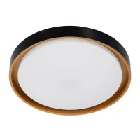 kelvo® BARCHETTA KLV-101-0266-V2 Φωτιστικό Οροφής LED 72W 7200lm 120° AC 220-240V IP20 Ρυθμιζόμενο Λευκό CCT με Χειριστήριο από 2700K έως 6000K Dimmable - Lumileds SMD Chip - Μαύρο & Σαμπανιζέ Χρυσό Ματ - Μ48 x Π48 x Υ8.2cm - 3 Χρόνια Εγγύηση