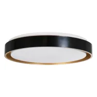 kelvo® BARCHETTA KLV-101-0266-V2 Φωτιστικό Οροφής LED 72W 7200lm 120° AC 220-240V IP20 Ρυθμιζόμενο Λευκό CCT με Χειριστήριο από 2700K έως 6000K Dimmable - Lumileds SMD Chip - Μαύρο & Σαμπανιζέ Χρυσό Ματ - Μ48 x Π48 x Υ8.2cm - 3 Χρόνια Εγγύηση