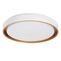 kelvo® BARCHETTA KLV-101-0267-V2 Φωτιστικό Οροφής LED 72W 7200lm 120° AC 220-240V IP20 Ρυθμιζόμενο Λευκό CCT με Χειριστήριο από 2700K έως 6000K Dimmable - Lumileds SMD Chip - Λευκό & Σαμπανιζέ Χρυσό Ματ - Μ48 x Π48 x Υ8.2cm - 3 Χρόνια Εγγύηση
