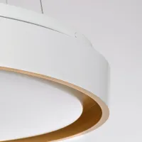 kelvo® BARCHETTA KLV-101-0267-V2 Φωτιστικό Οροφής LED 72W 7200lm 120° AC 220-240V IP20 Ρυθμιζόμενο Λευκό CCT με Χειριστήριο από 2700K έως 6000K Dimmable - Lumileds SMD Chip - Λευκό & Σαμπανιζέ Χρυσό Ματ - Μ48 x Π48 x Υ8.2cm - 3 Χρόνια Εγγύηση