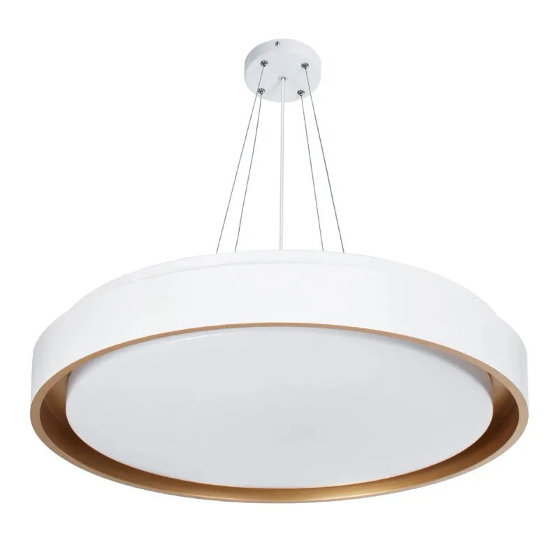 kelvo® BARCHETTA KLV-101-0267-V2 Φωτιστικό Οροφής LED 72W 7200lm 120° AC 220-240V IP20 Ρυθμιζόμενο Λευκό CCT με Χειριστήριο από 2700K έως 6000K Dimmable - Lumileds SMD Chip - Λευκό & Σαμπανιζέ Χρυσό Ματ - Μ48 x Π48 x Υ8.2cm - 3 Χρόνια Εγγύηση