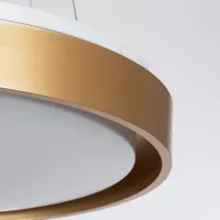 kelvo® BARCHETTA KLV-101-0268-V2 Φωτιστικό Οροφής LED 72W 7200lm 120° AC 220-240V IP20 Ρυθμιζόμενο Λευκό CCT με Χειριστήριο από 2700K έως 6000K Dimmable - Lumileds SMD Chip - Σαμπανιζέ Χρυσό Ματ - Μ48 x Π48 x Υ8.2cm - 3 Χρόνια Εγγύηση