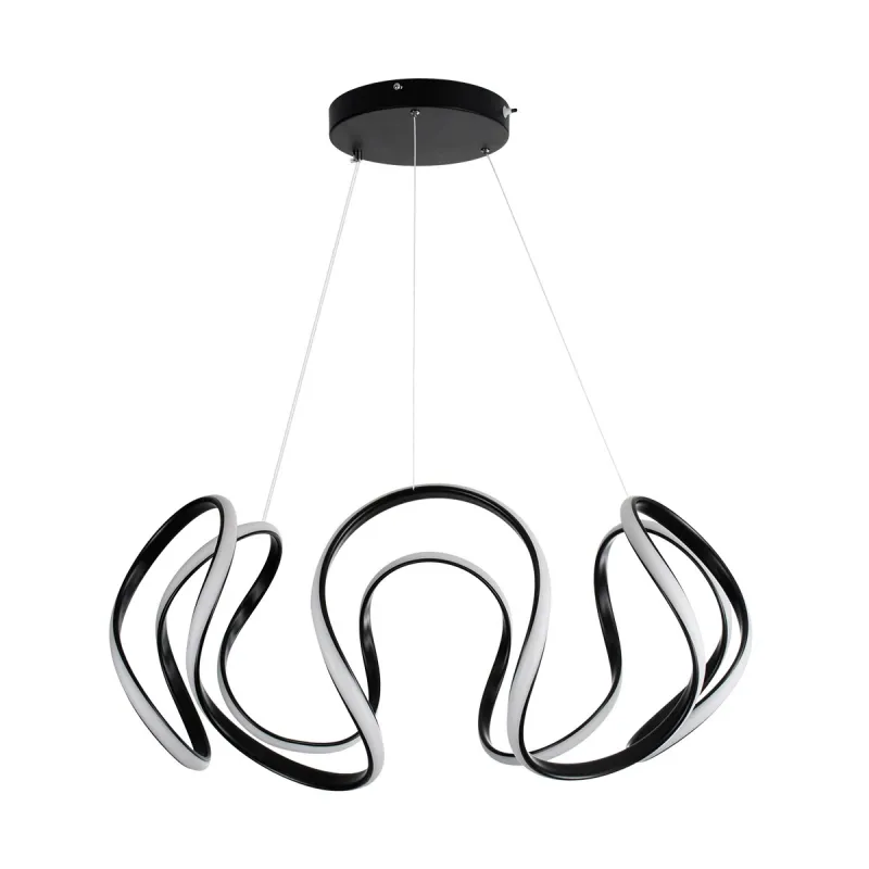 kelvo® TARANTULA KLV-101-0269 Κρεμαστό Φωτιστικό Οροφής LED 120W 12000lm 360° AC 220-240V IP20 Ρυθμιζόμενο Λευκό CCT με Χειριστήριο από 2700K έως 6000K Dimmable - Lumileds SMD Chip - Μαύρο Ματ - Μ78 x Π78 x Υ31.5cm - 3 Χρόνια Εγγύηση