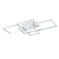 kelvo® QUADRA KLV-101-0294 Φωτιστικό Οροφής LED 100W 10000lm 120° AC 220-240V IP20 Ρυθμιζόμενο Λευκό CCT με Χειριστήριο από 2700K έως 6000K Dimmable - Lumileds SMD Chip - Λευκό Ματ - Μ85 x Π45 x Υ9cm - 3 Χρόνια Εγγύηση