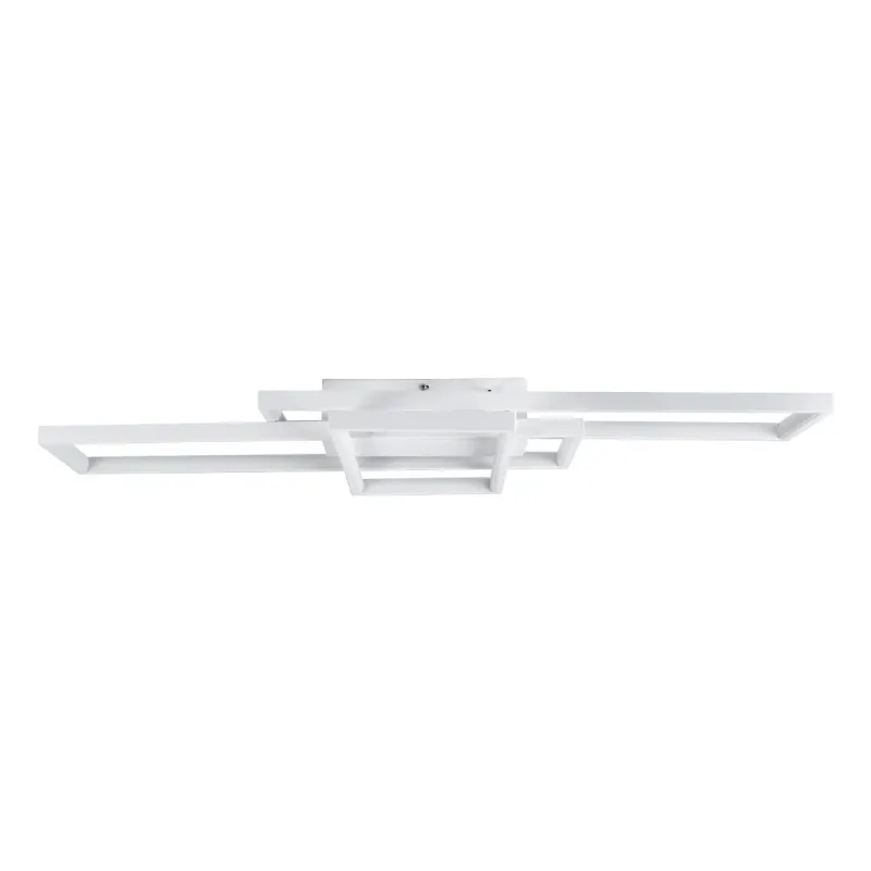 kelvo® QUADRA KLV-101-0294 Φωτιστικό Οροφής LED 100W 10000lm 120° AC 220-240V IP20 Ρυθμιζόμενο Λευκό CCT με Χειριστήριο από 2700K έως 6000K Dimmable - Lumileds SMD Chip - Λευκό Ματ - Μ85 x Π45 x Υ9cm - 3 Χρόνια Εγγύηση