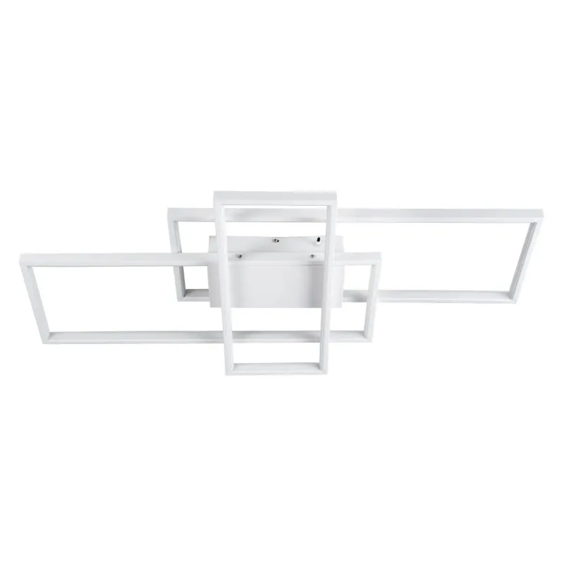 kelvo® QUADRA KLV-101-0294 Φωτιστικό Οροφής LED 100W 10000lm 120° AC 220-240V IP20 Ρυθμιζόμενο Λευκό CCT με Χειριστήριο από 2700K έως 6000K Dimmable - Lumileds SMD Chip - Λευκό Ματ - Μ85 x Π45 x Υ9cm - 3 Χρόνια Εγγύηση