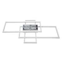 kelvo® QUADRA KLV-101-0294 Φωτιστικό Οροφής LED 100W 10000lm 120° AC 220-240V IP20 Ρυθμιζόμενο Λευκό CCT με Χειριστήριο από 2700K έως 6000K Dimmable - Lumileds SMD Chip - Λευκό Ματ - Μ85 x Π45 x Υ9cm - 3 Χρόνια Εγγύηση